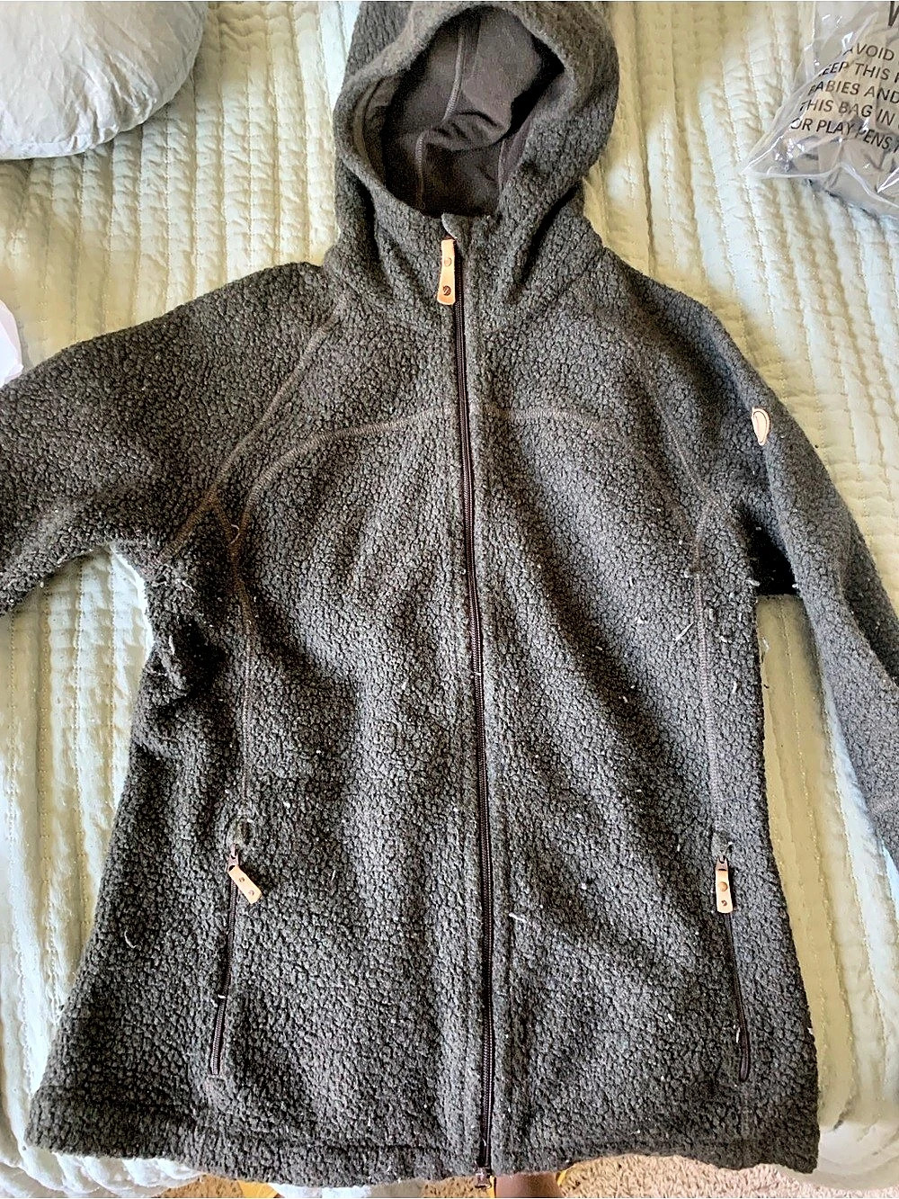 Fjallraven Vardag Pile Fleece Hoodie Black Medium